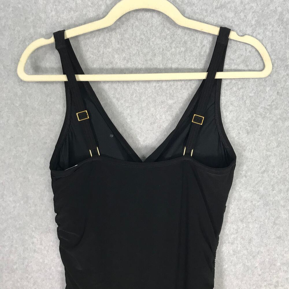 Beyond Control One Piece Swimsuit Sz 12 Swim Dress Ruched Draped Fluid Sculpting - Picture 9 of 16